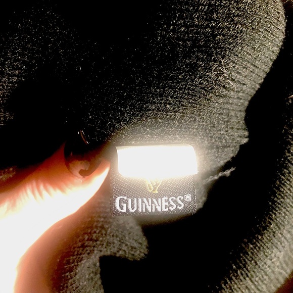 NWOT- Guinness Brand One Size Black Beanie Hat.100%Acrylic - Picture 4 of 4